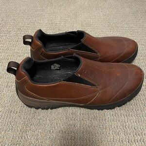 LL Bean leather slip-on shoes